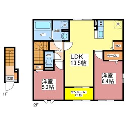 スロープ　ケイプ　押田Ⅰの物件間取画像